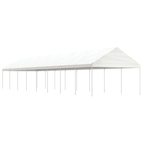 vidaXL Belvédère avec toit blanc 17,84x4,08x3,22 m polyéthylène