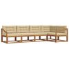 vidaXL Ensemble de canap&eacute;s d'ext&eacute;rieur 5 pc Naturel et Beige