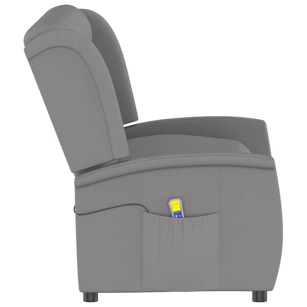 vidaXL Fauteuil de massage inclinable à 4 places gris clair