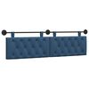 vidaXL T&ecirc;te de lit suspendue Montage mural Bleu 170 x 55 x 7 cm tissu