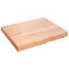 vidaXL Dessus de table marron clair bois ch&ecirc;ne massif trait&eacute;