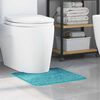 vidaXL Tapis de bain antidérapant avec découpe pour toilette Turquoise