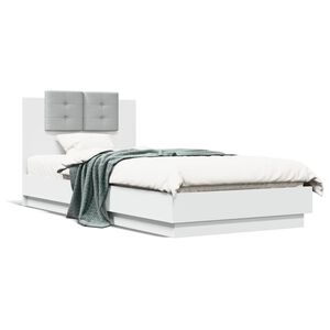 vidaXL Cadre de lit sans matelas blanc 100x200 cm