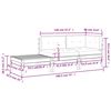 vidaXL Salon de jardin 3 pcs avec coussins Gris Bois de pin massif