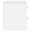 vidaXL Tables de chevet 2 pcs blanc 39x39x47,5 cm bois d'ing&eacute;nierie