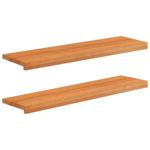 vidaXL Appuis de fen&ecirc;tre 2 pc Marron Clair 90 x 30 x 2 cm