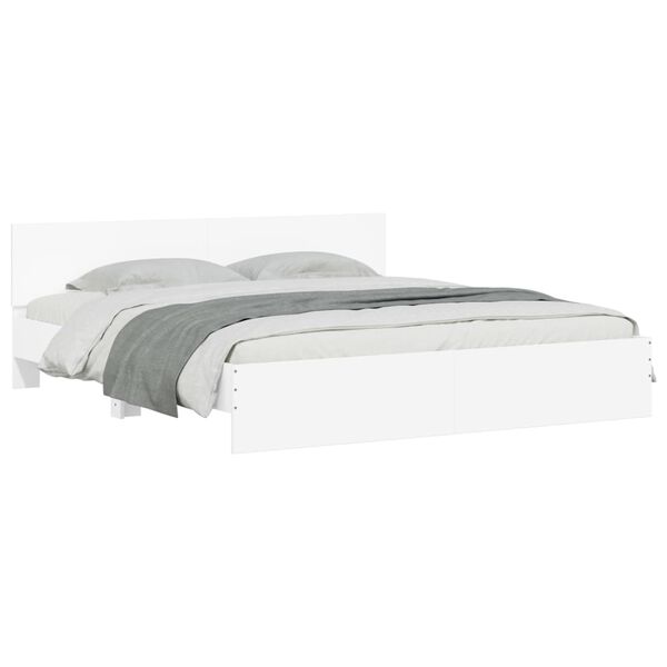 vidaXL Cadre de lit sans matelas blanc 160x200 cm