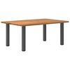 vidaXL Table à manger avec bord naturel bois de chêne massif rectangulaire
