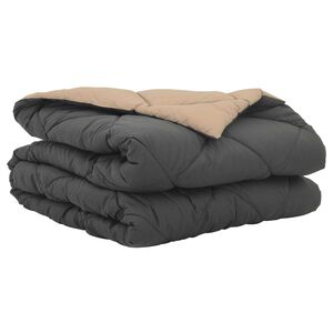 vidaXL Duvet d'&eacute;t&eacute; simple 200 x 135 cm &Eacute;t&eacute; 200 gsm Anthracite et Taupe