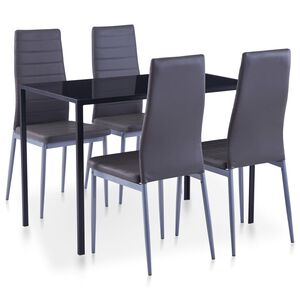 vidaXL Mobilier de salle &agrave; manger 5 pcs Gris