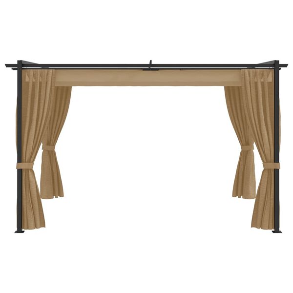 vidaXL Belv&eacute;d&egrave;re 4x3 m Taupe