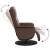 vidaXL Fauteuil inclinable avec repose-pieds marron similicuir