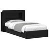 vidaXL Cadre de lit avec rangement Noir 75 x 190 cm Bois d'ing&eacute;nierie
