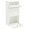 vidaXL Bo&icirc;te de d&eacute;p&ocirc;t de colis avec porte Blanc 44 x 22 x 82 cm Acier