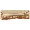 vidaXL Ensemble de canap&eacute; d'angle avec coussin 5 pcs Naturel et Beige