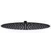 vidaXL Pomme de douche pluie Acier inoxydable 40 cm Ronde Noir