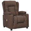 vidaXL Fauteuil électrique de massage Taupe Tissu