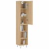 vidaXL Buffet haut Ch&ecirc;ne sonoma 34,5x34x180 cm Bois d'ing&eacute;nierie