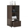 vidaXL Armoire de rangement jardin marron 50x55x115 cm r&eacute;sine tress&eacute;e