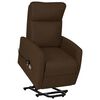 vidaXL Fauteuil de massage Marron foncé Tissu
