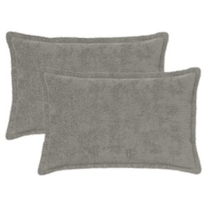 vidaXL Housse de coussin 2 pc HOUTEN Gris clair 30 x 50 cm