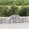 vidaXL Paniers &agrave; gabions arqu&eacute;s 10 pcs 200x50x60/80 cm Fer galvanis&eacute;