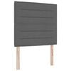 vidaXL T&ecirc;te de lit LED avec bandes LED Gris fonc&eacute; 80 cm tissu