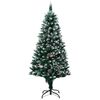 vidaXL Sapin de No&euml;l artificiel Vert 180 cm PVC, Acier et Plastique