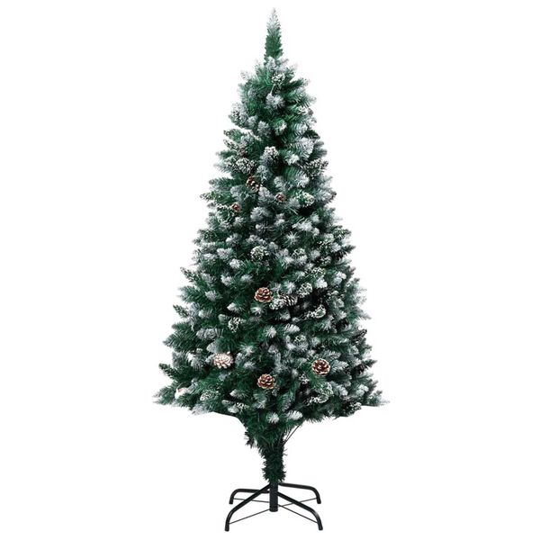 vidaXL Sapin de No&euml;l artificiel Vert 180 cm PVC, Acier et Plastique