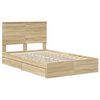 vidaXL Lit de Rangement Ch&ecirc;ne Sonoma 120 x 190 cm Bois d'ing&eacute;nierie
