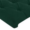 vidaXL T&ecirc;te de lit avec oreilles Vert fonc&eacute; 93x23x78/88 cm Velours
