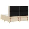 vidaXL Lit &agrave; ressorts avec matelas Cr&egrave;me 180 x 200 cm tissu