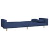 vidaXL Canap&eacute;-lit &agrave; 2 places avec deux oreillers Bleu Tissu