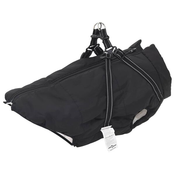 vidaXL Manteau pour chien Noir L44 Fleece et Polyester