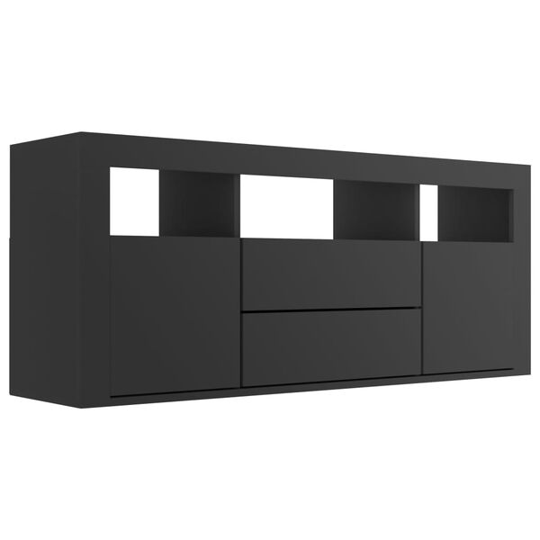 vidaXL Meuble TV Noir 120x30x50 cm Bois d'ingénierie