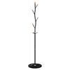 vidaXL Porte-manteau noir 177 cm fer enduit de poudre