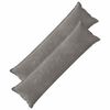 vidaXL Housse de coussin 2 pc HOUTEN Gris fonc&eacute; 40 x 145 cm