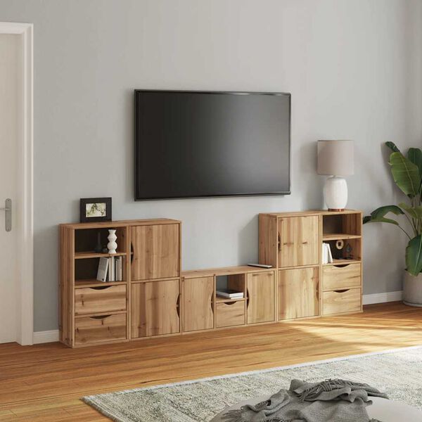 vidaXL Meubles TV 5 pcs avec rangement ODDA bois de pin massif