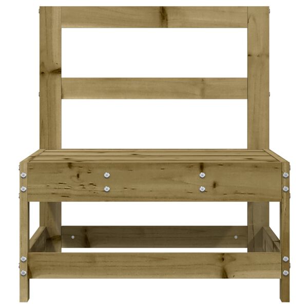 vidaXL Canapés centraux de jardin 2 pcs bois de pin imprégné