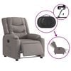 vidaXL Fauteuil inclinable &eacute;lectrique Taupe Tissu