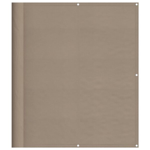 vidaXL &Eacute;cran de balcon taupe 120x1000 cm 100% polyester oxford