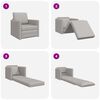 vidaXL Canap&eacute;-Lit 60cm Gris nuage tissu