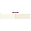 vidaXL Auvent lat&eacute;ral r&eacute;tractable de patio 117x600 cm Cr&egrave;me