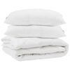 vidaXL Couette avec oreiller 3 pc Blanc Microfibre