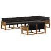 vidaXL Ensemble de canap&eacute;s d'ext&eacute;rieur 8 pc Naturel et noir