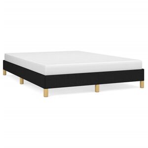 vidaXL Cadre de lit sans matelas noir 140x200 cm tissu