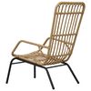 vidaXL Chaise de jardin R&eacute;sine tress&eacute;e Marron clair