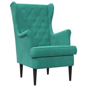 vidaXL Fauteuil Turquoise Velours