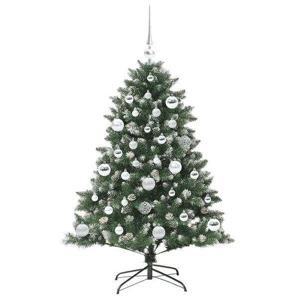 vidaXL Sapin de No&euml;l artificiel Vert 120 cm PVC, plastique et acier