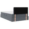 vidaXL Lit de Rangement avec matelas Gris fonc&eacute; 120 x 190 cm Velours